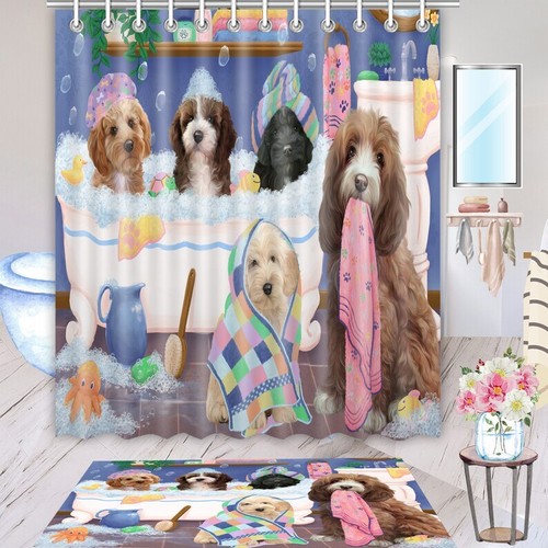 Halloween cockapoo dog bath - halloween,