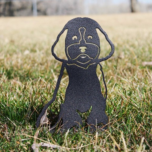 Cockapoo black metal dog - cockapoo,