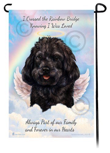Cockapoo memorial garden flag - memorial,