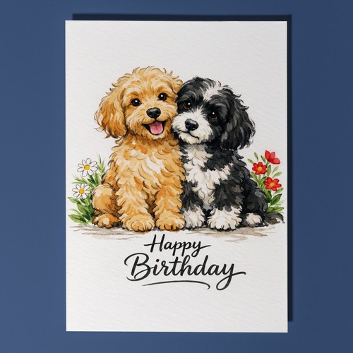Cockapoo pair personalised - cockapoo,